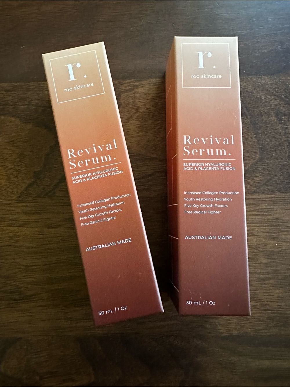 Roo Skincare Revival Serum superior hyaluronic acid and placenta fusion x 2